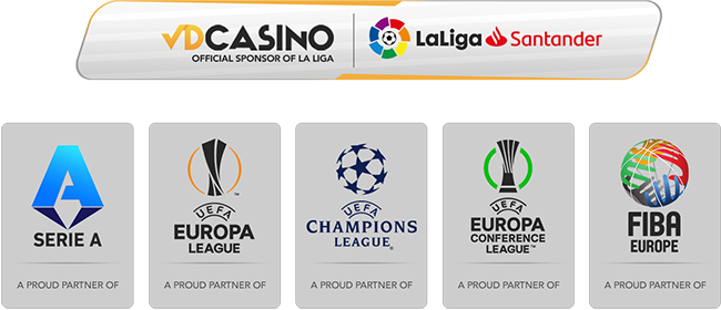 Vdcasino - La Liga Resmi Sponsoru | Serie A, UEFA Şampiyonlar Ligi, UEFA Avrupa Ligi, UEFA Konferans Ligi, FIBA Avrupa Ortağı